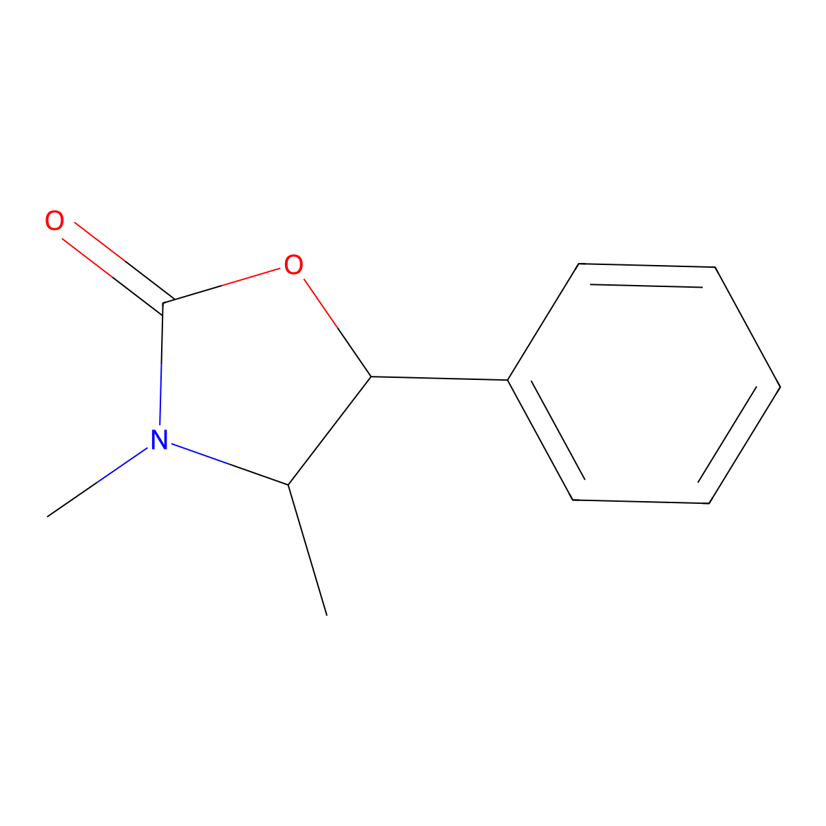 (4S,5S)-3,4-Dimethyl-5-phenyl-1,3-oxazolidin-2-one molecular structure, CAS 16251-47-1