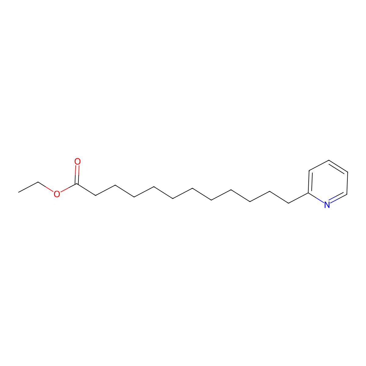 Ethyl 12-(pyridin-2-YL)dodecanoate molecular structure, CAS 162518-21-0