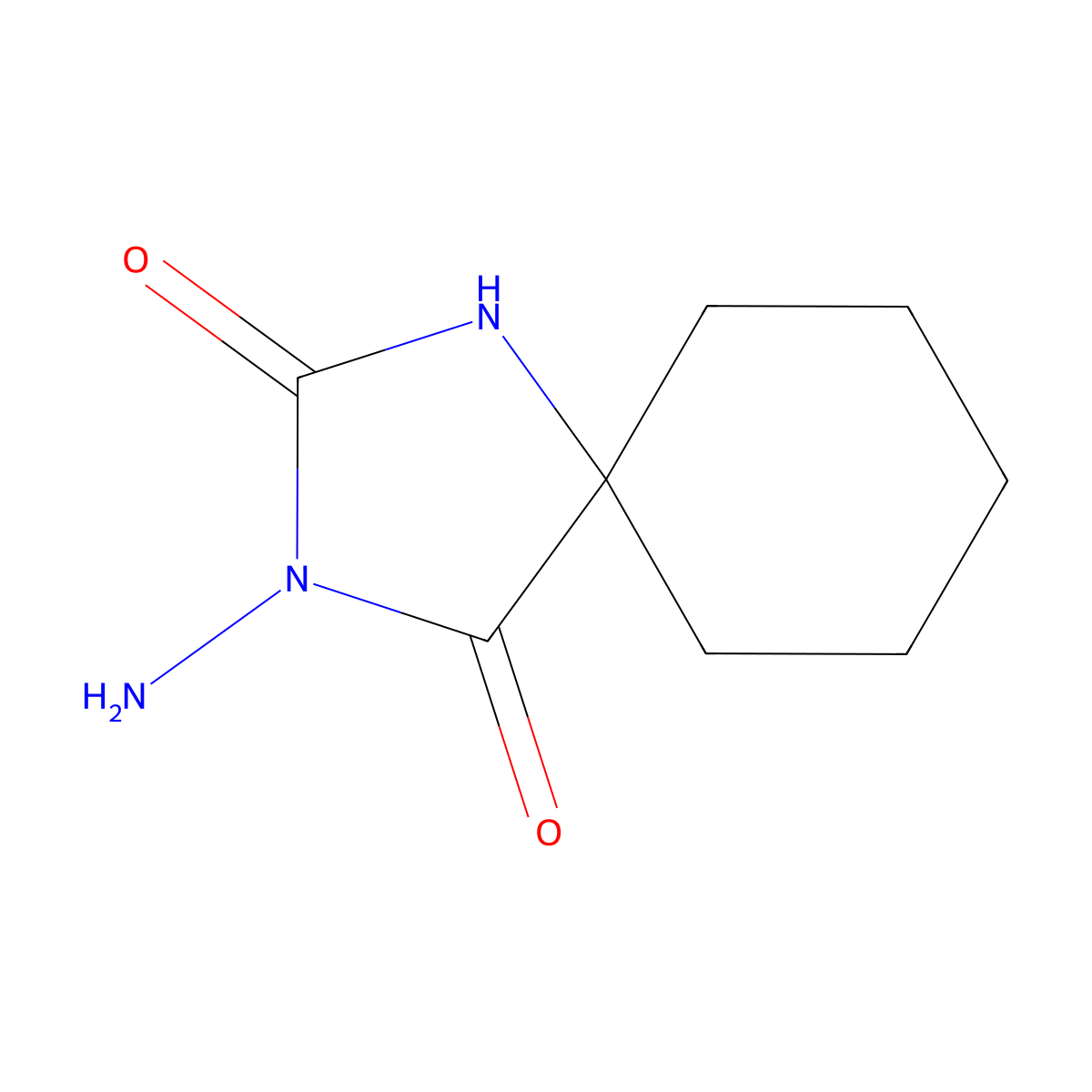 3-Amino-1,3-diazaspiro[4.5]decane-2,4-dione molecular structure, CAS 16252-63-4