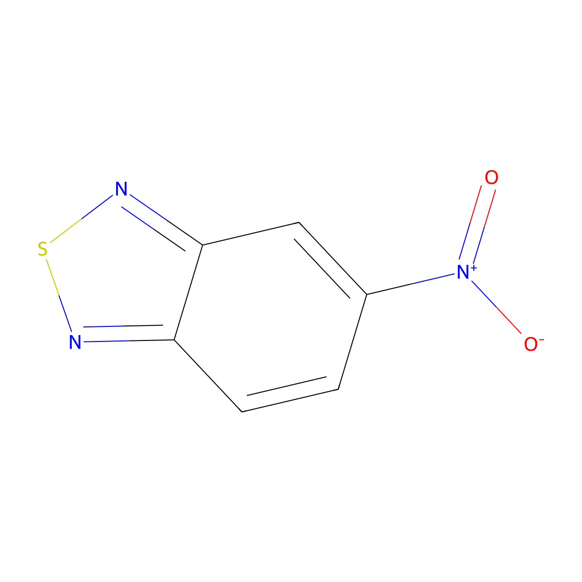 5-Nitro-2,1,3-benzothiadiazole molecular structure, CAS 16252-88-3