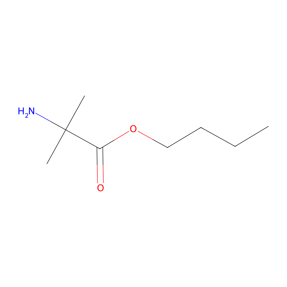 2-Methylalanine butyl ester molecular structure, CAS 16252-91-8