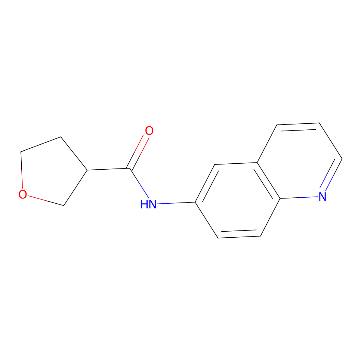 N-(quinolin-6-yl)oxolane-3-carboxamide molecular structure, CAS 1625232-81-6