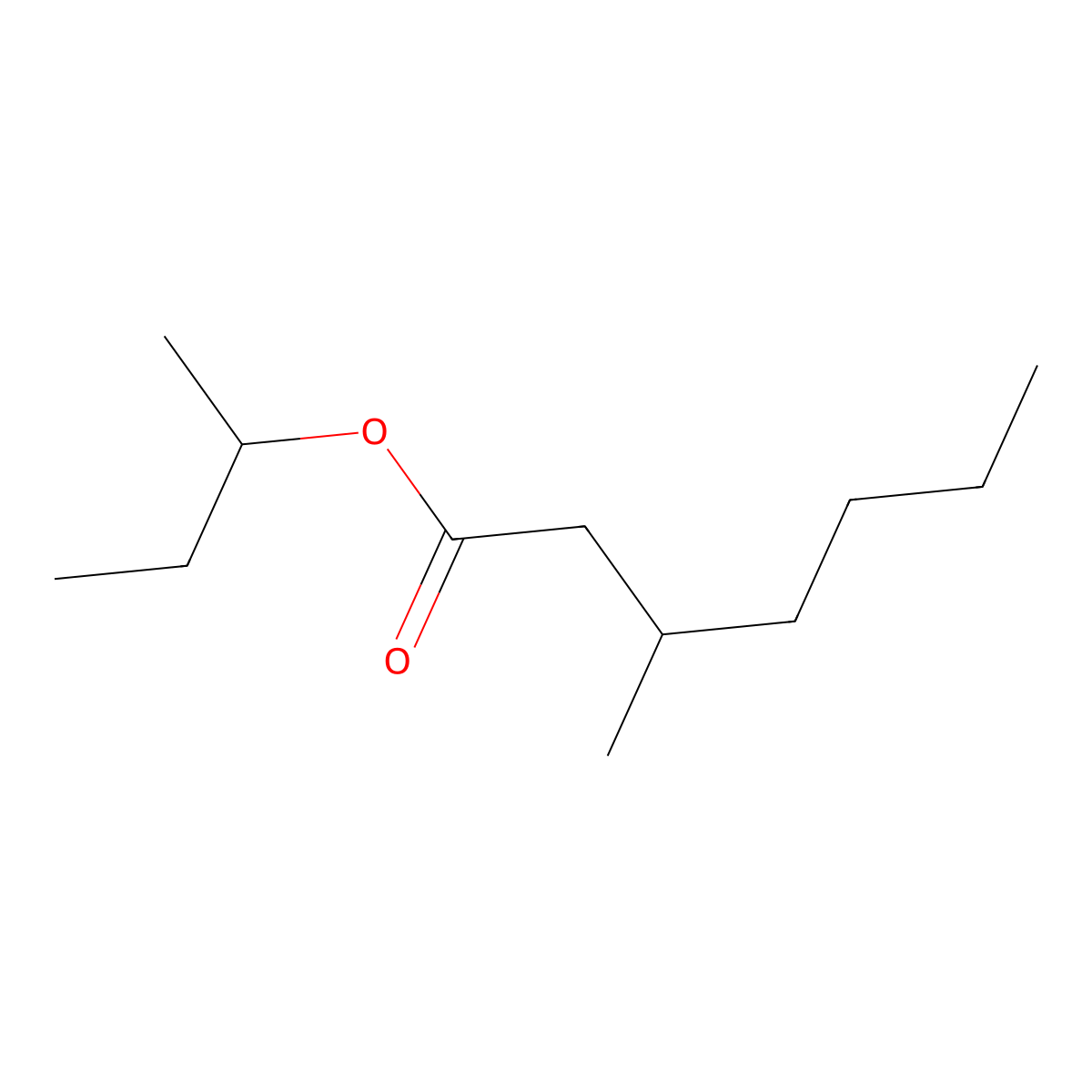 Heptanoic acid, 3-methyl-, 1-methylpropyl ester molecular structure, CAS 16253-72-8