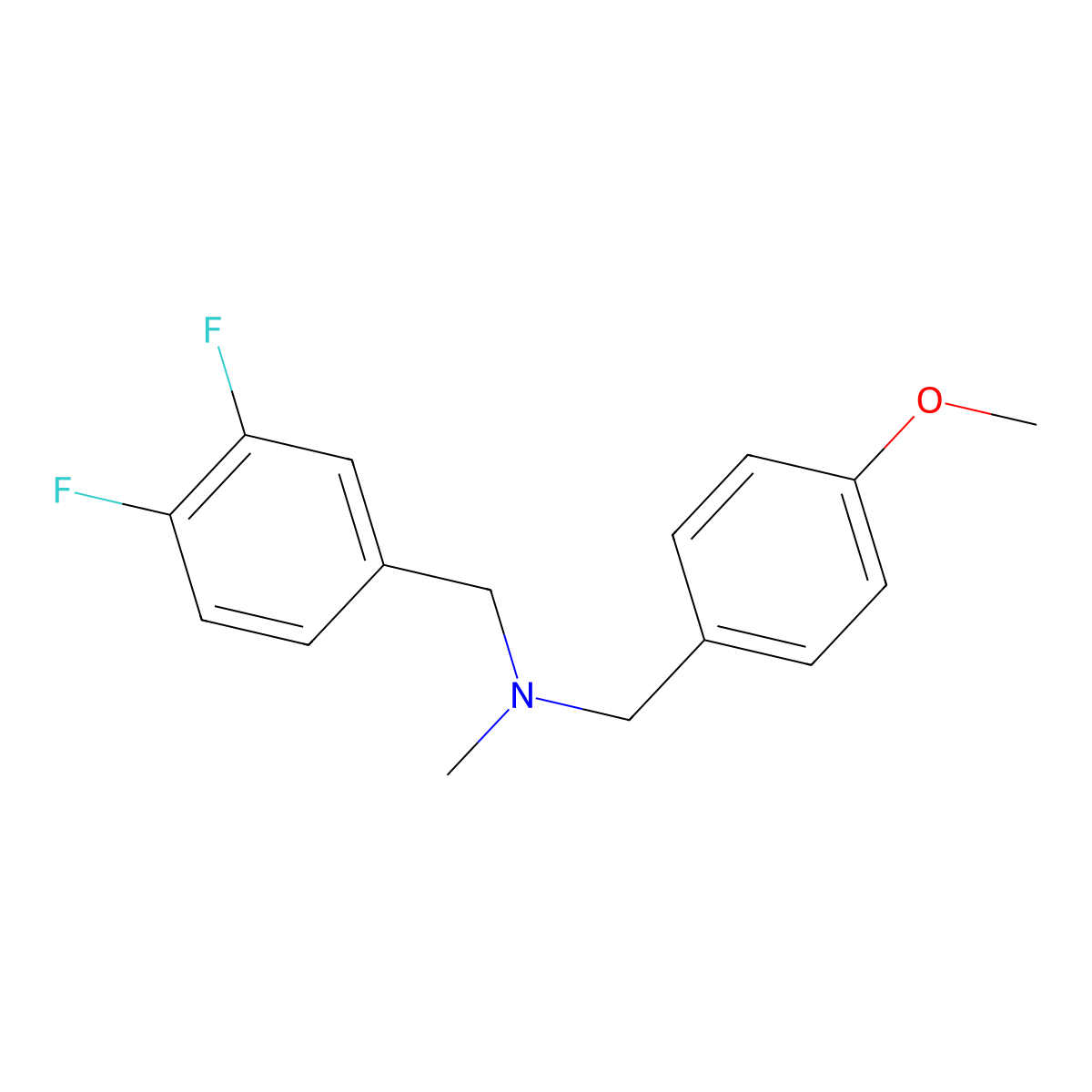 [(3,4-Difluorophenyl)methyl][(4-methoxyphenyl)methyl]methylamine molecular structure, CAS 1625328-81-5