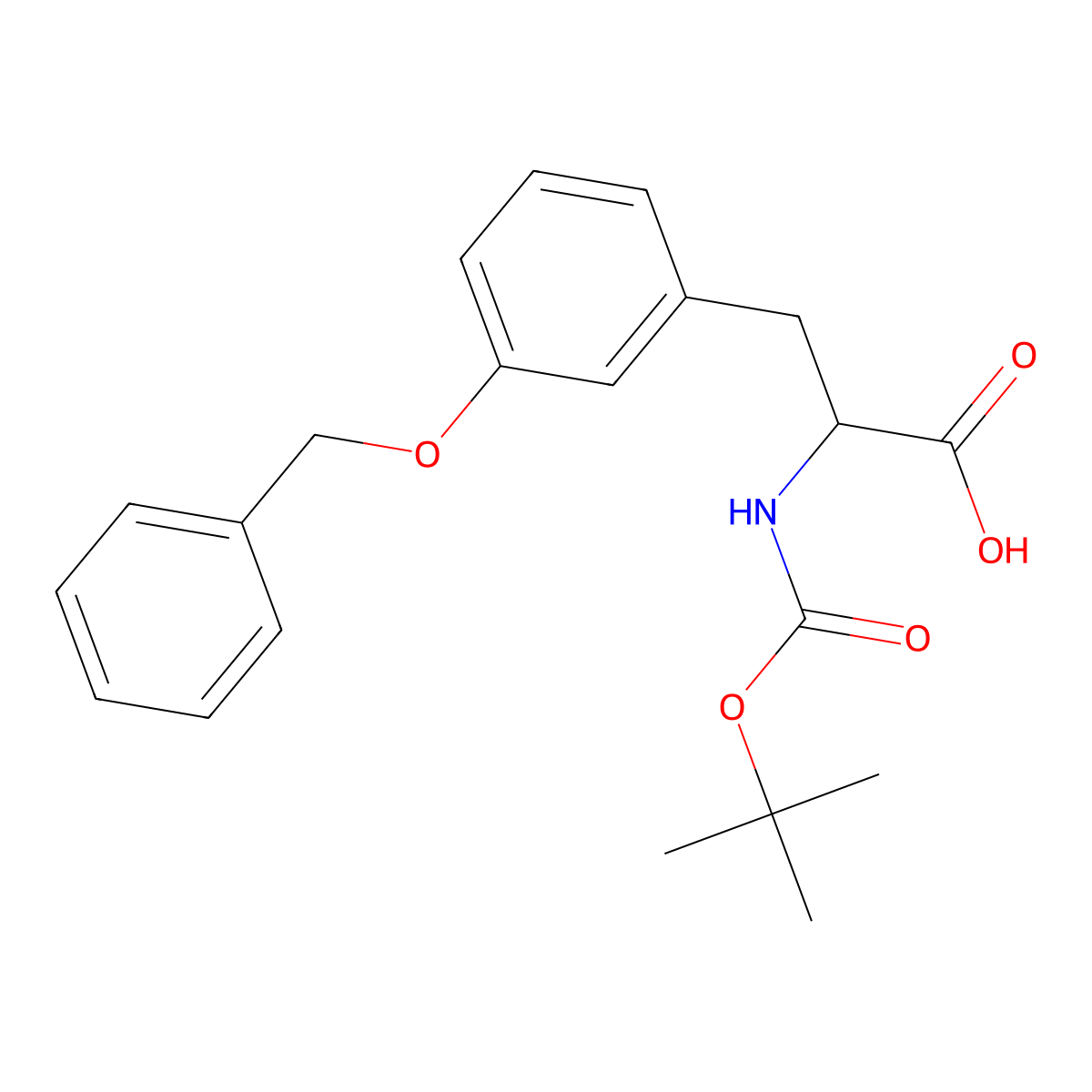3-(Benzyloxy)-N-(tert-butoxycarbonyl)-L-phenylalanine molecular structure, CAS 162536-46-1
