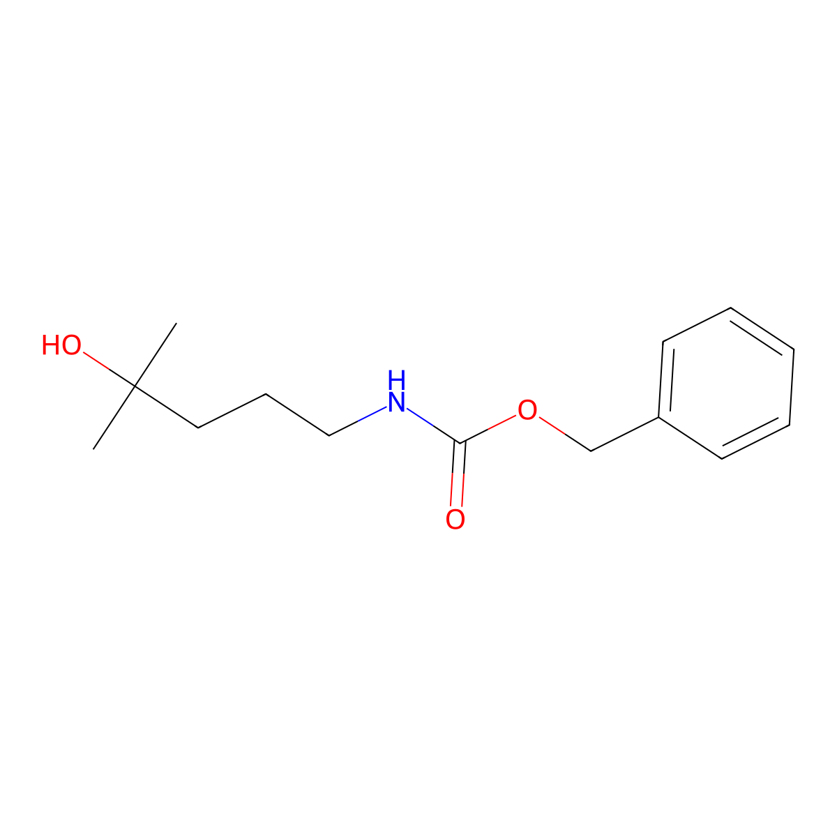 benzyl N-(4-hydroxy-4-methylpentyl)carbamate molecular structure, CAS 162536-77-8