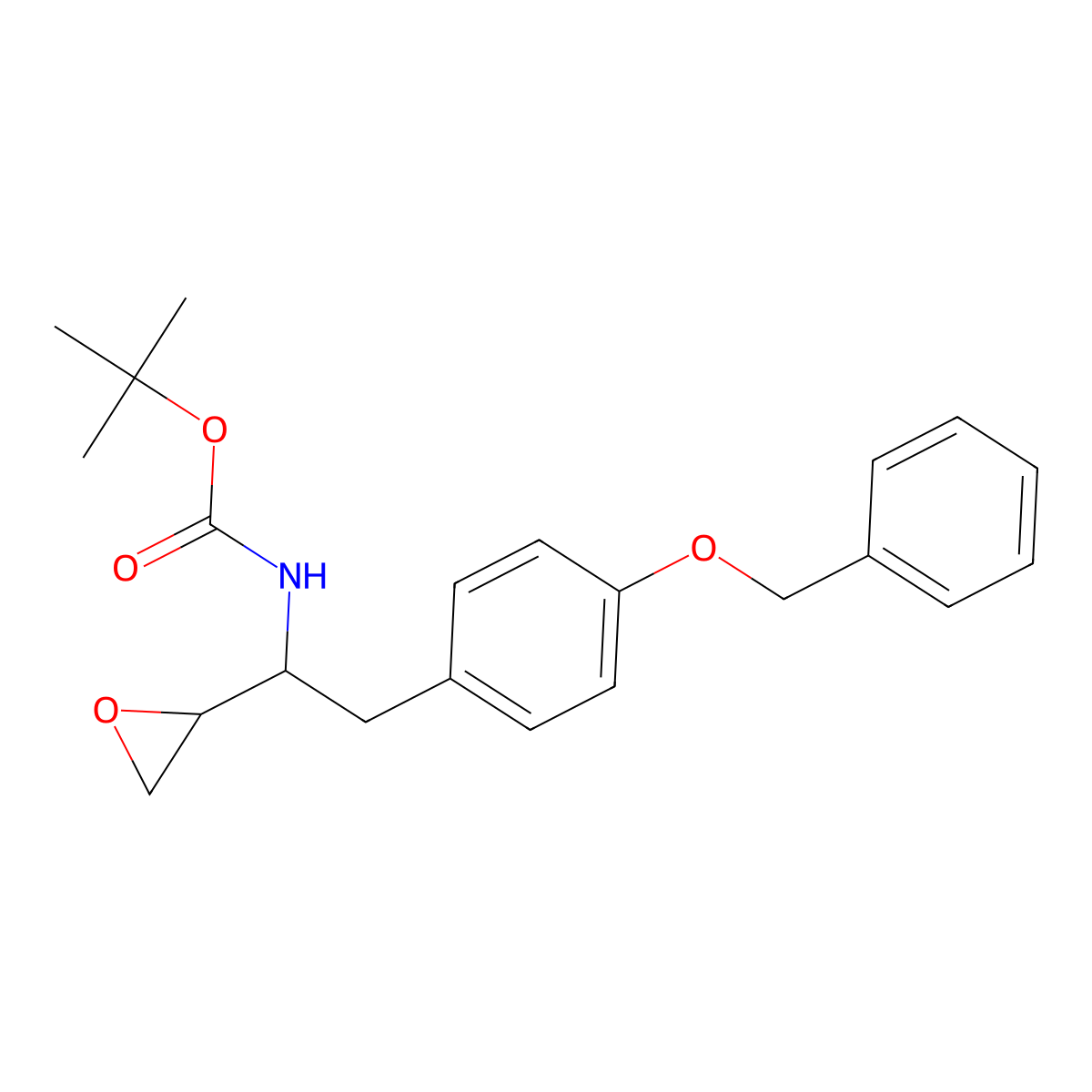 erythro-N-Boc-O-benzyl-L-tyrosine epoxide molecular structure, CAS 162536-84-7