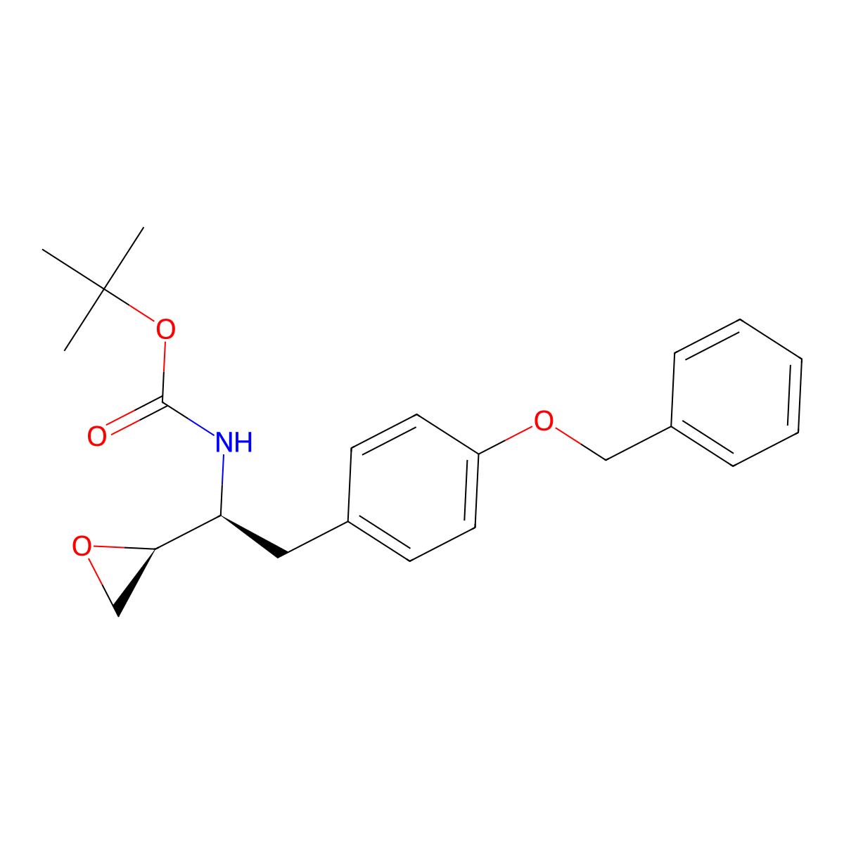 erythro-N-Boc-O-benzyl-L-tyrosine epoxide molecular structure, CAS 162536-84-7