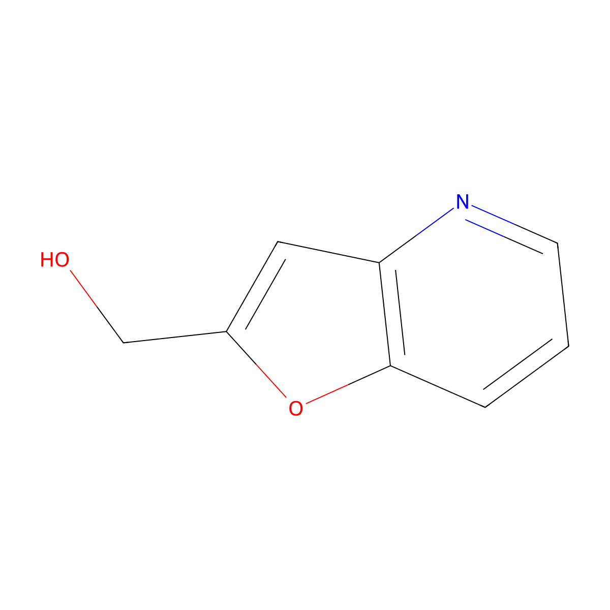 Furo[3,2-b]pyridin-2-ylmethanol molecular structure, CAS 162537-61-3
