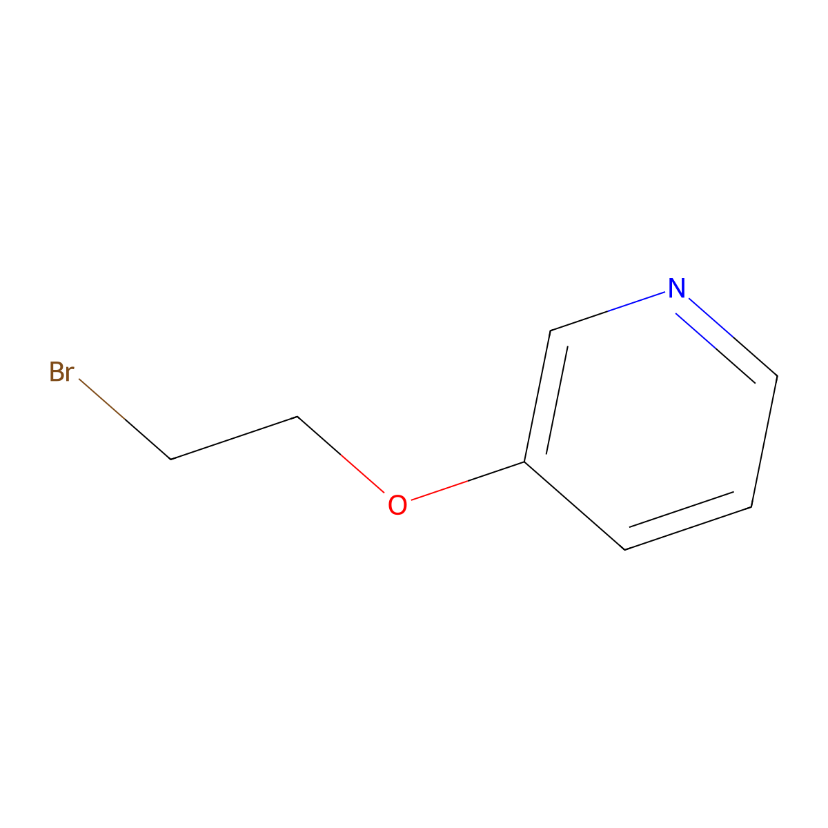 3-(2-Bromoethoxy)pyridine molecular structure, CAS 162541-27-7