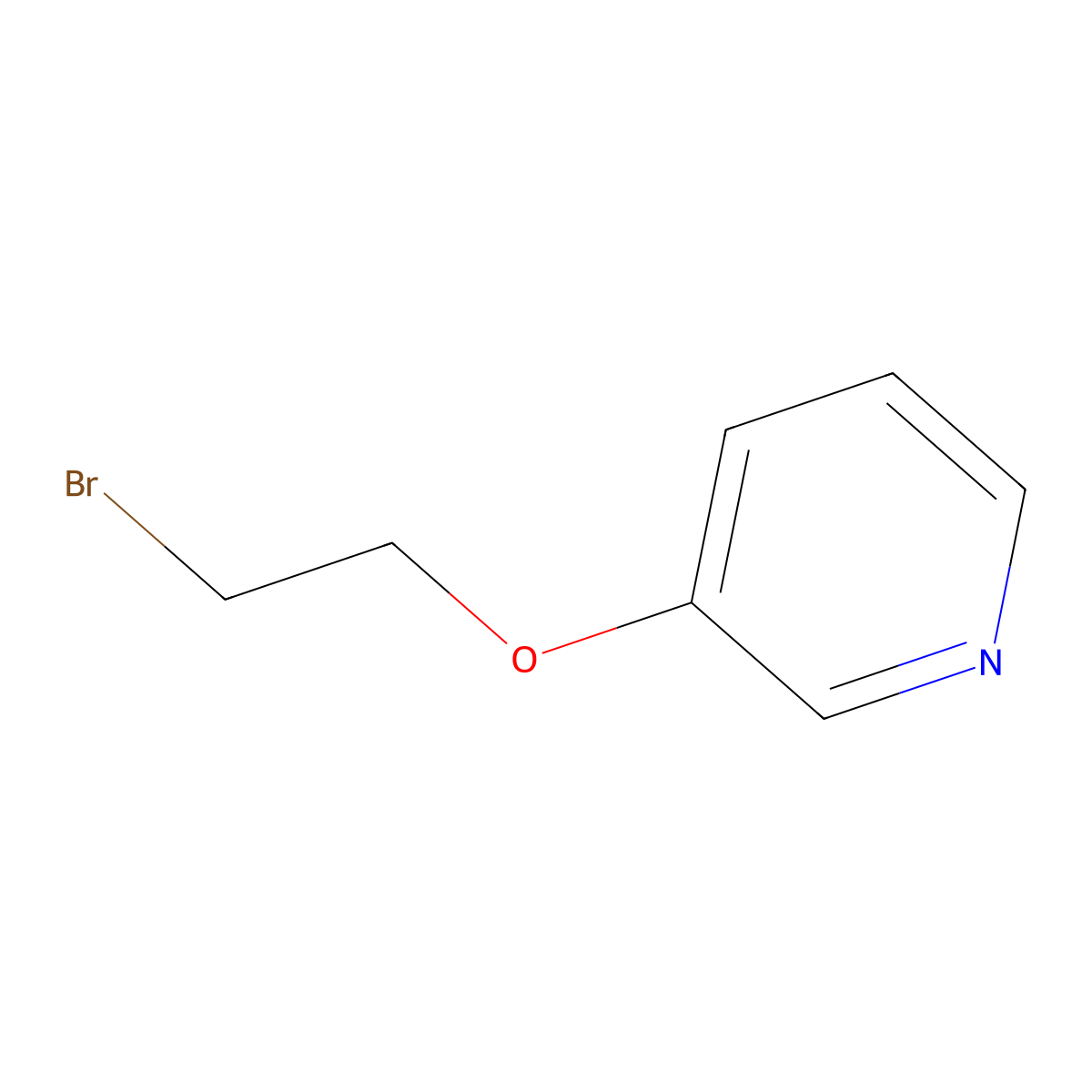 3-(2-Bromoethoxy)pyridine molecular structure, CAS 162541-27-7