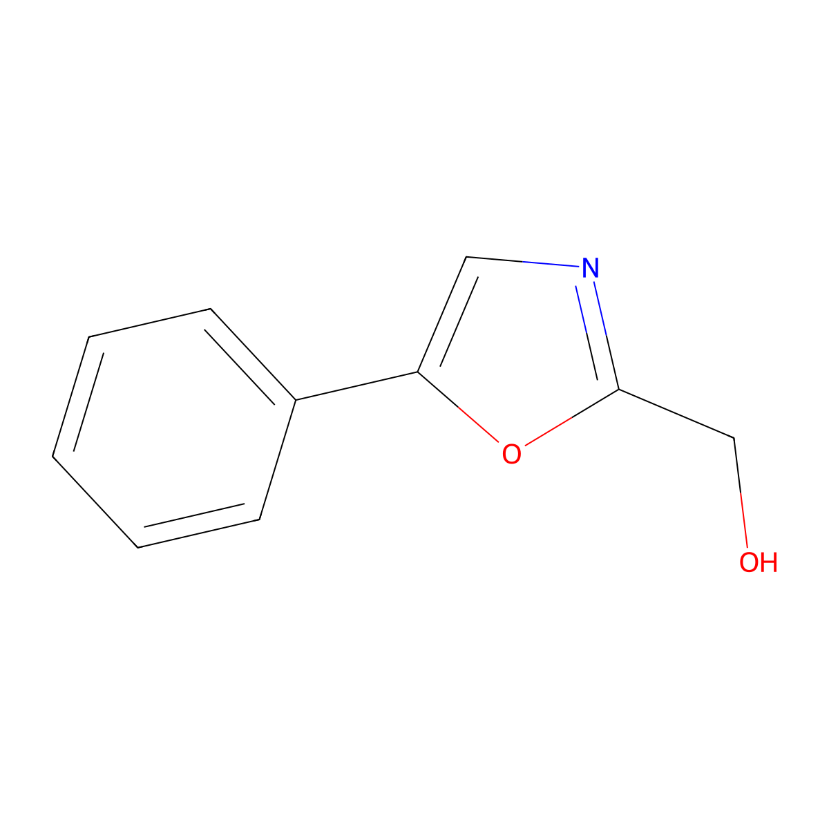 (5-Phenyl-1,3-oxazol-2-yl)methanol molecular structure, CAS 162542-01-0