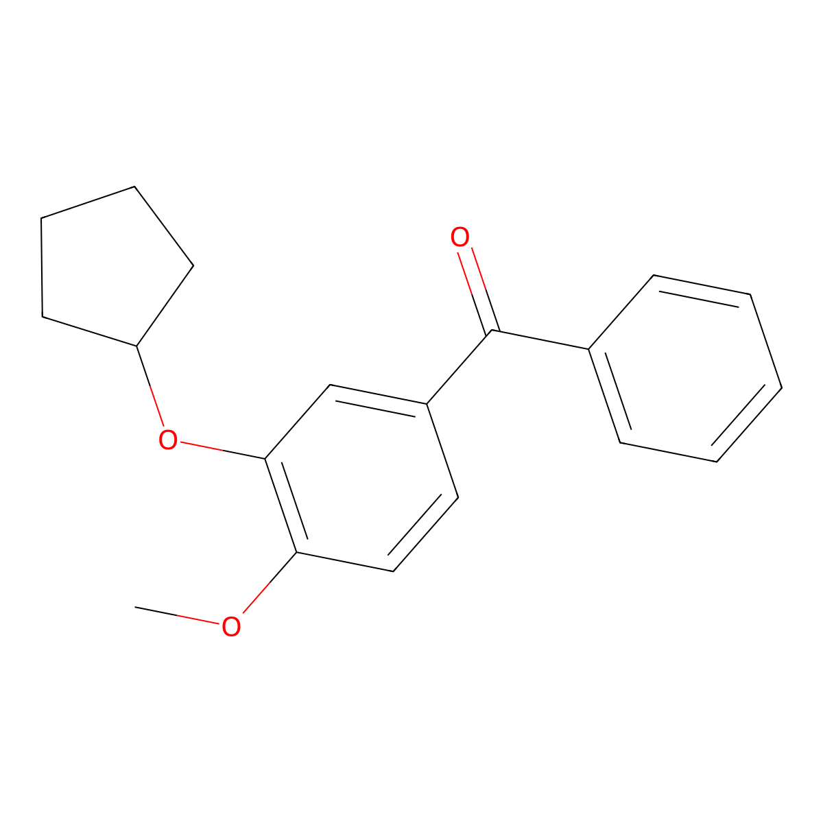 (3-Cyclopentyloxy-4-methoxy-phenyl)-phenyl-methanone molecular structure, CAS 162543-72-8
