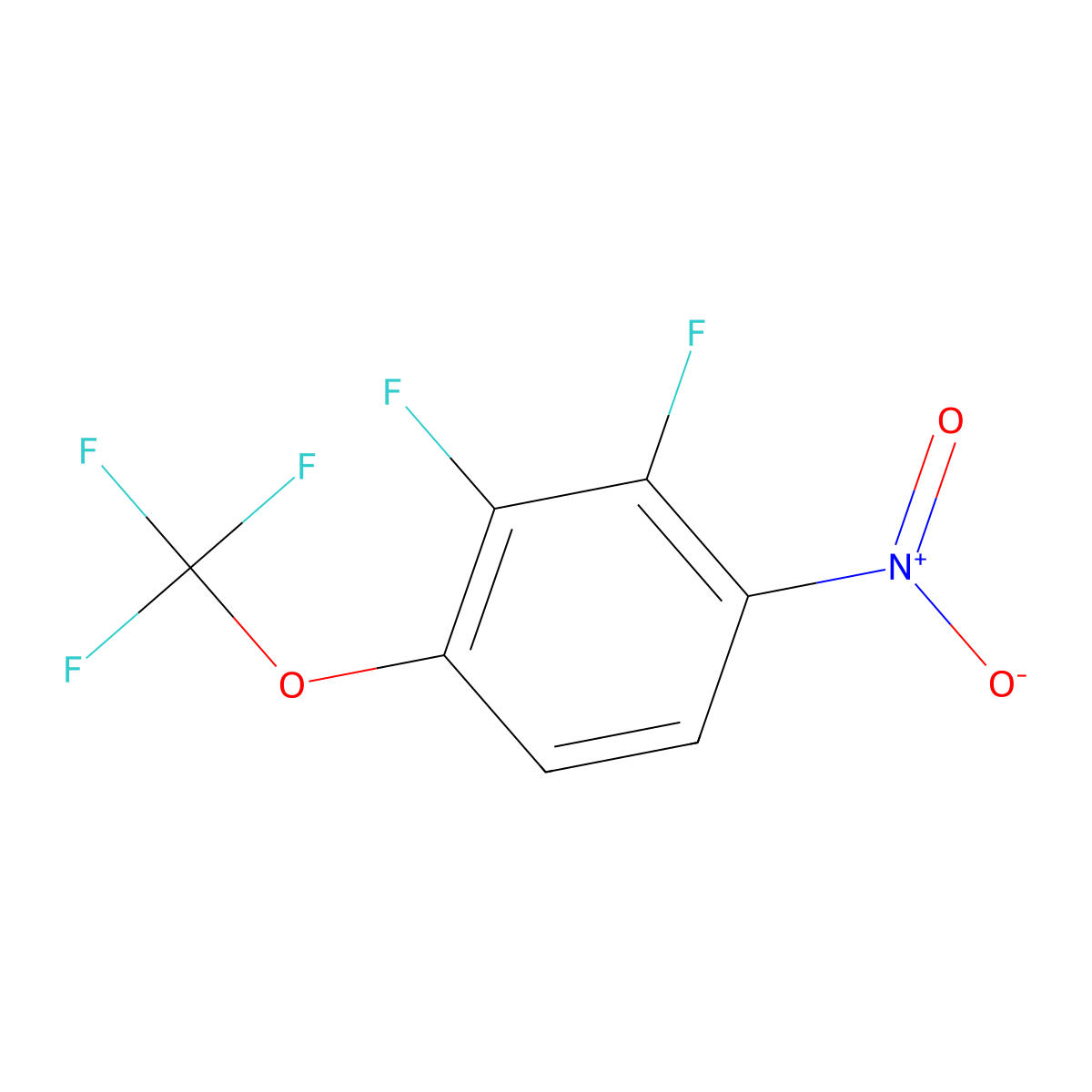 1,2-Difluoro-3-nitro-6-(trifluoromethoxy)benzene molecular structure, CAS 162546-57-8