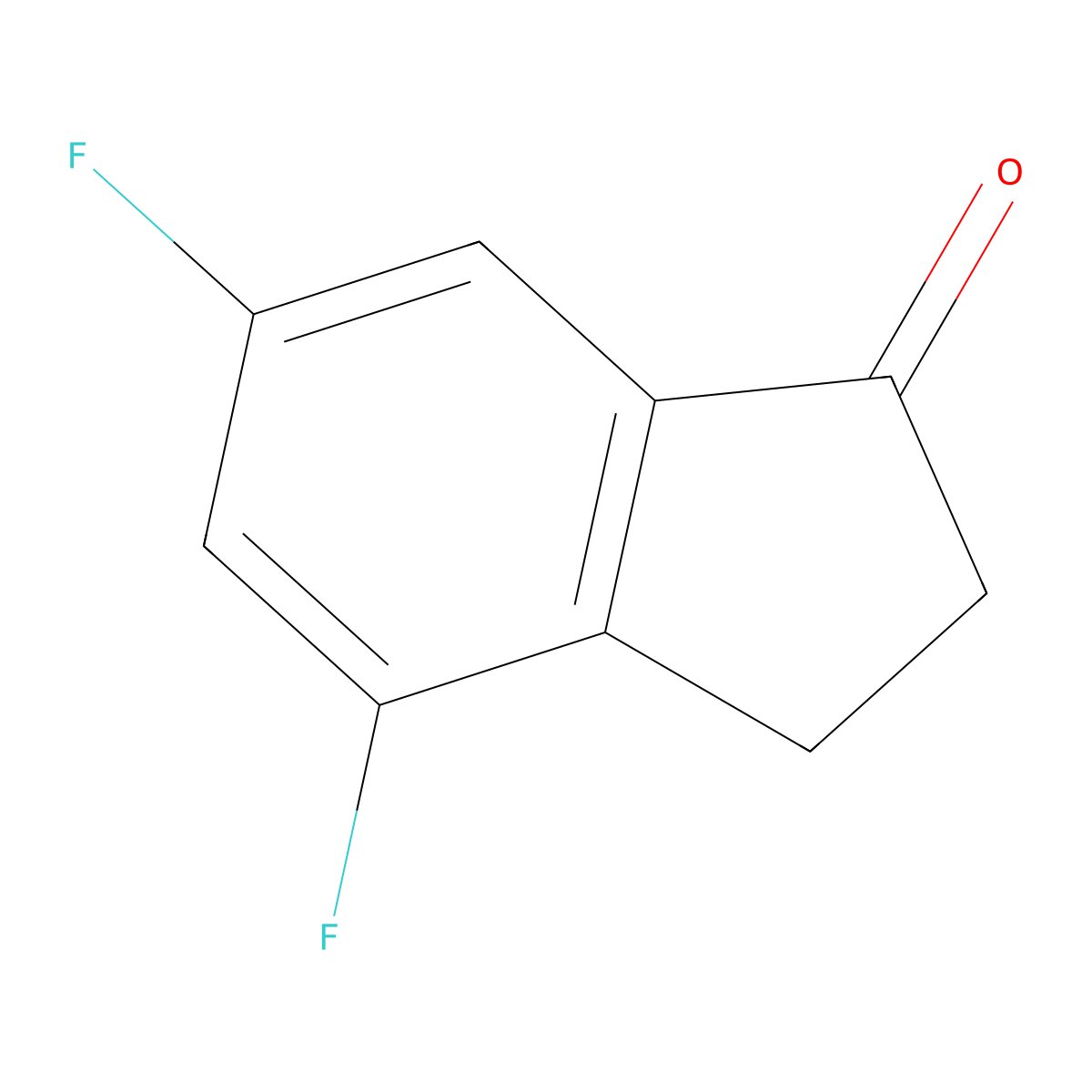 4,6-difluoro-2,3-dihydro-1H-inden-1-one molecular structure, CAS 162548-73-4