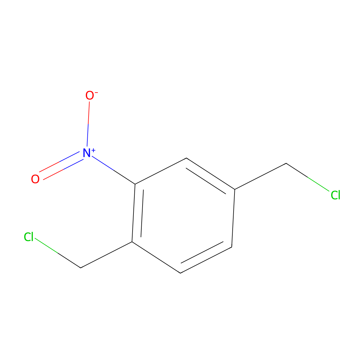 1,4-Bis(chloromethyl)-2-nitrobenzene molecular structure, CAS 16255-50-8