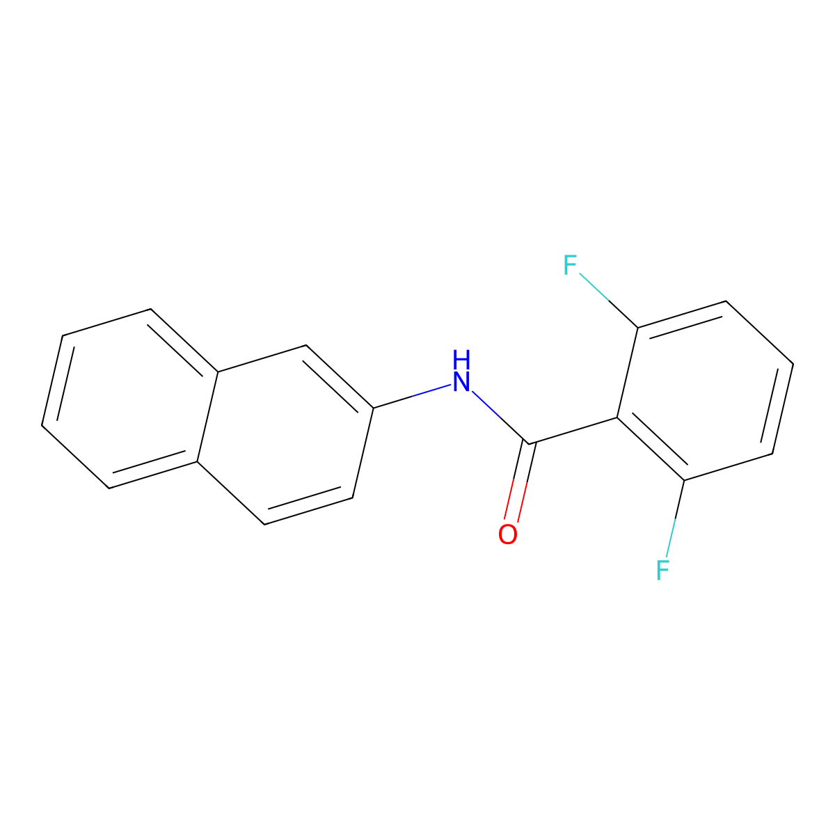 2,6-difluoro-N-(naphthalen-2-yl)benzamide molecular structure, CAS 1625572-53-3