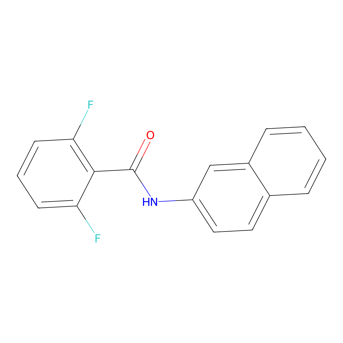 2,6-difluoro-N-(naphthalen-2-yl)benzamide molecular structure, CAS 1625572-53-3