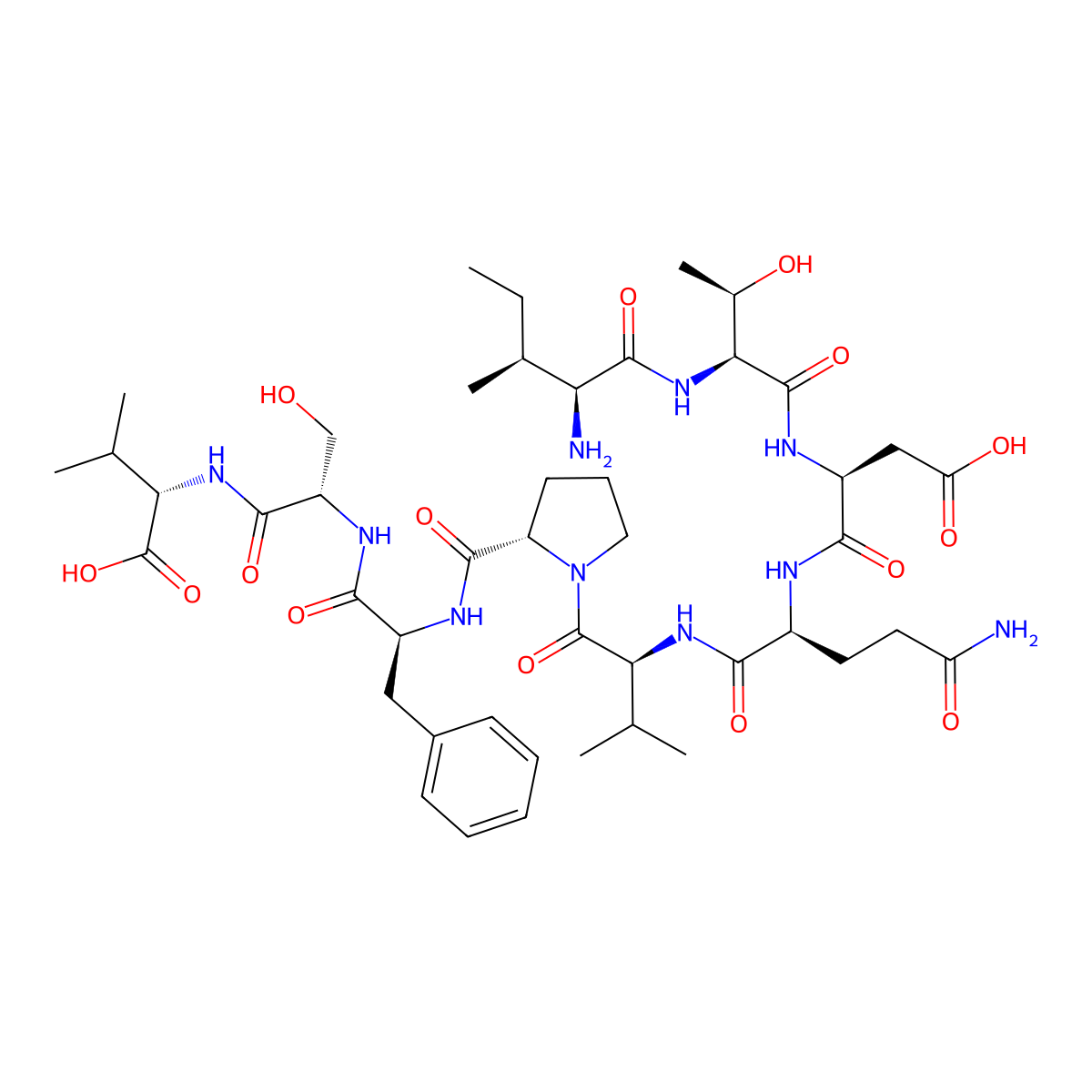 H-Ile-Thr-Asp-Gln-Val-Pro-Phe-Ser-Val-OH molecular structure, CAS 162558-10-3
