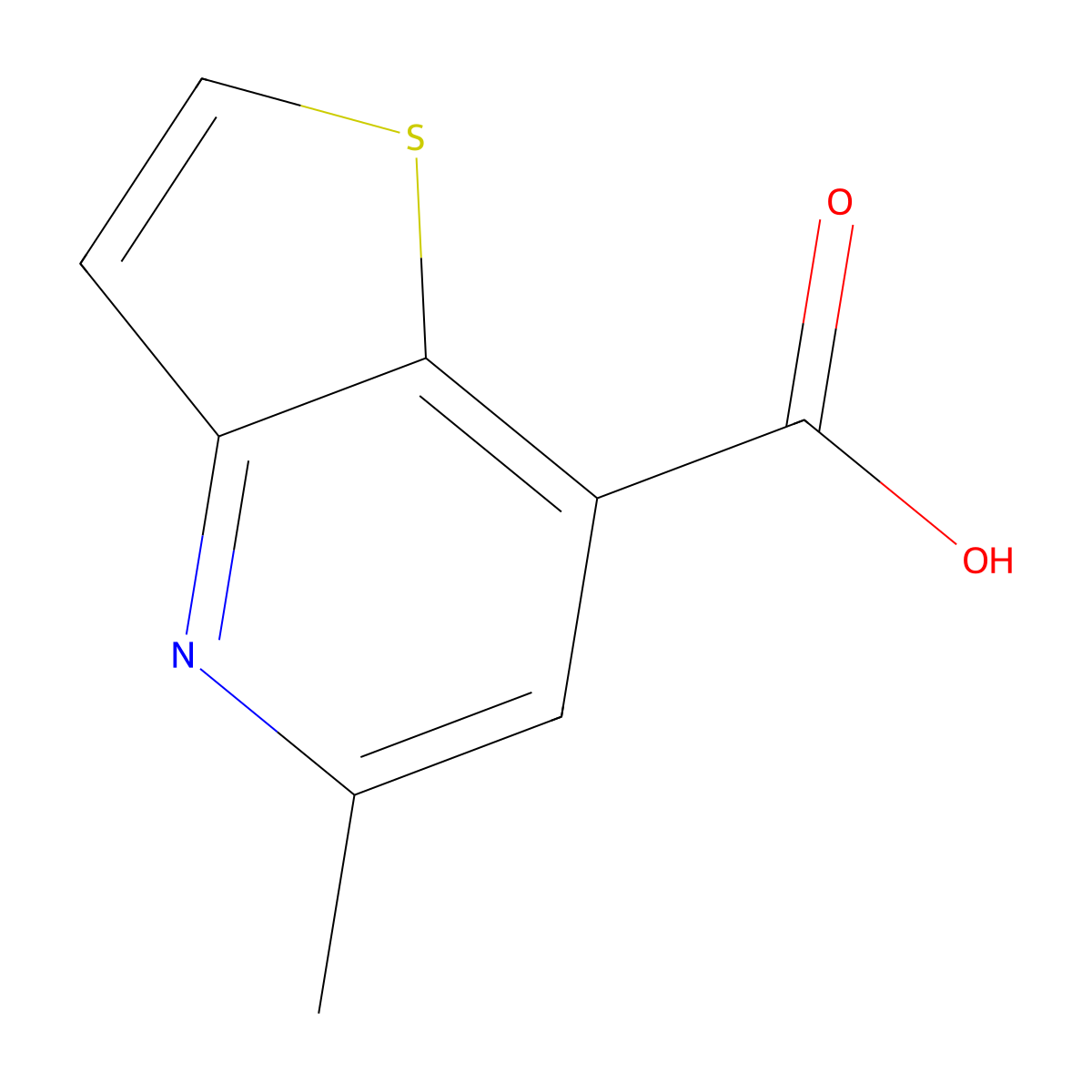 5-Methylthieno[3,2-b]pyridine-7-carboxylic acid molecular structure, CAS 1625612-34-1