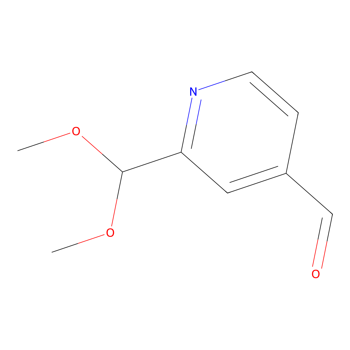2-(Dimethoxymethyl)pyridine-4-carbaldehyde molecular structure, CAS 1625618-11-2