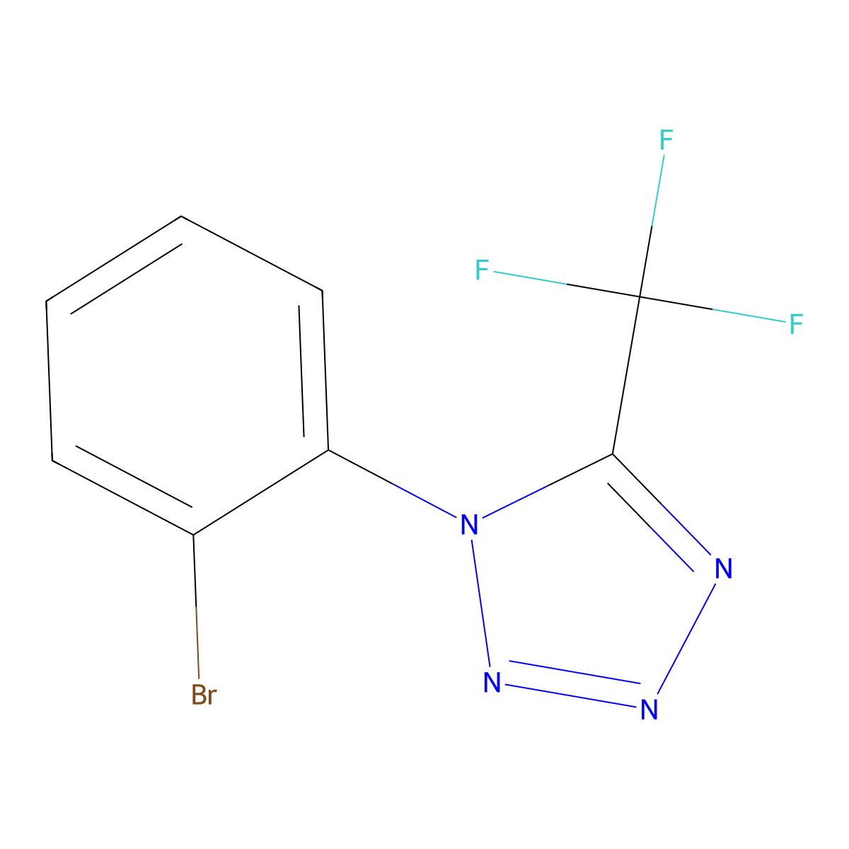 1-(2-Bromophenyl)-5-(trifluoromethyl)-1H-tetrazole molecular structure, CAS 1625660-55-0