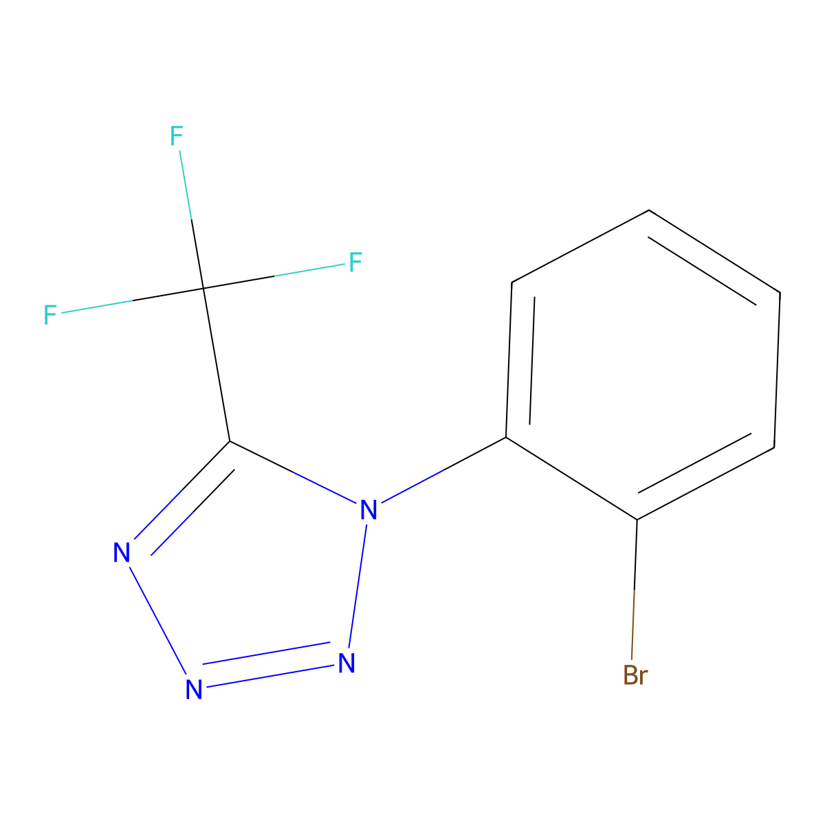1-(2-Bromophenyl)-5-(trifluoromethyl)-1H-tetrazole molecular structure, CAS 1625660-55-0