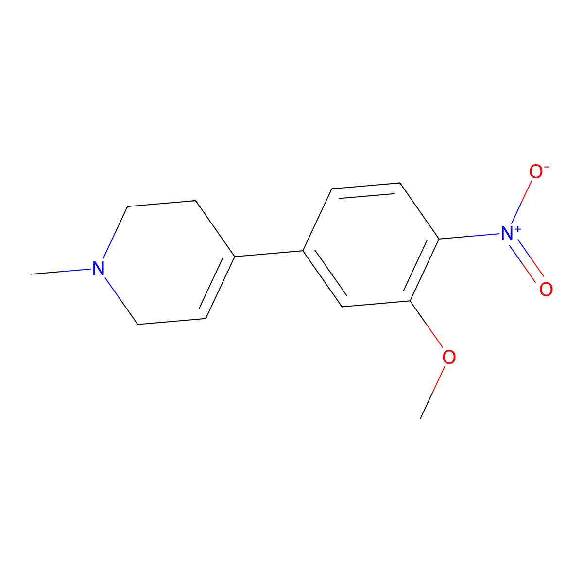 4-(3-Methoxy-4-nitrophenyl)-1-methyl-1,2,3,6-tetrahydropyridine molecular structure, CAS 1625678-62-7