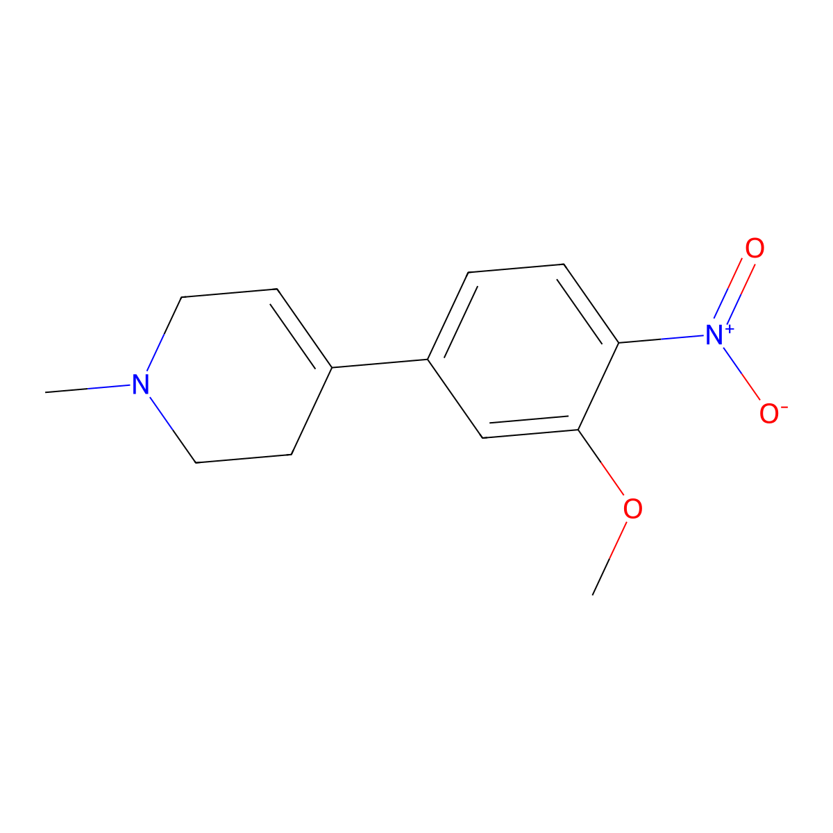 4-(3-Methoxy-4-nitrophenyl)-1-methyl-1,2,3,6-tetrahydropyridine molecular structure, CAS 1625678-62-7