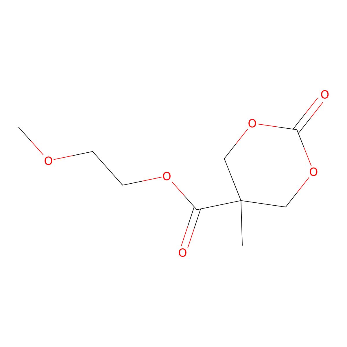2-Methoxyethyl 5-methyl-2-oxo-1,3-dioxane-5-carboxylate molecular structure, CAS 1625679-47-1