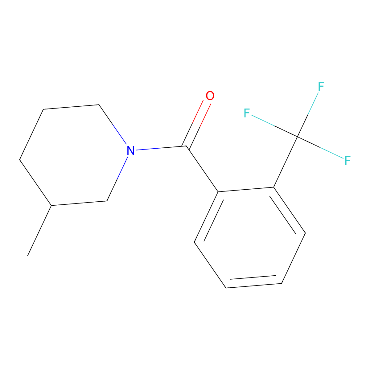 (3-Methyl-1-piperidinyl)[2-(trifluoromethyl)phenyl]methanone molecular structure, CAS 1625749-56-5