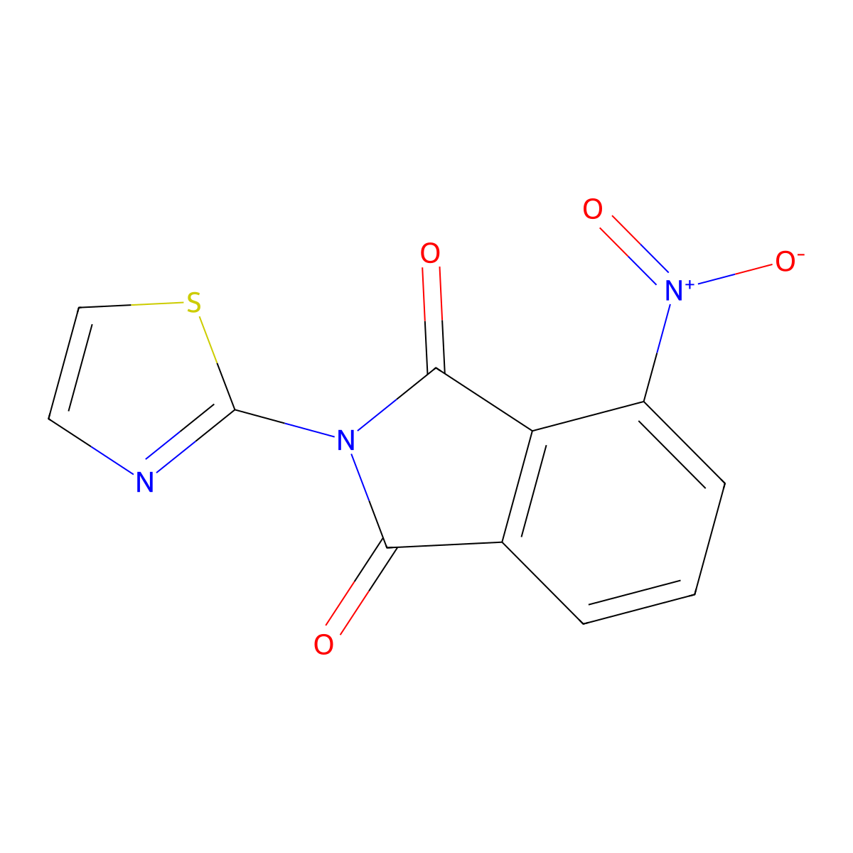 4-Nitro-2-thiazol-2-yl-isoindole-1,3-dione molecular structure, CAS 16258-96-1