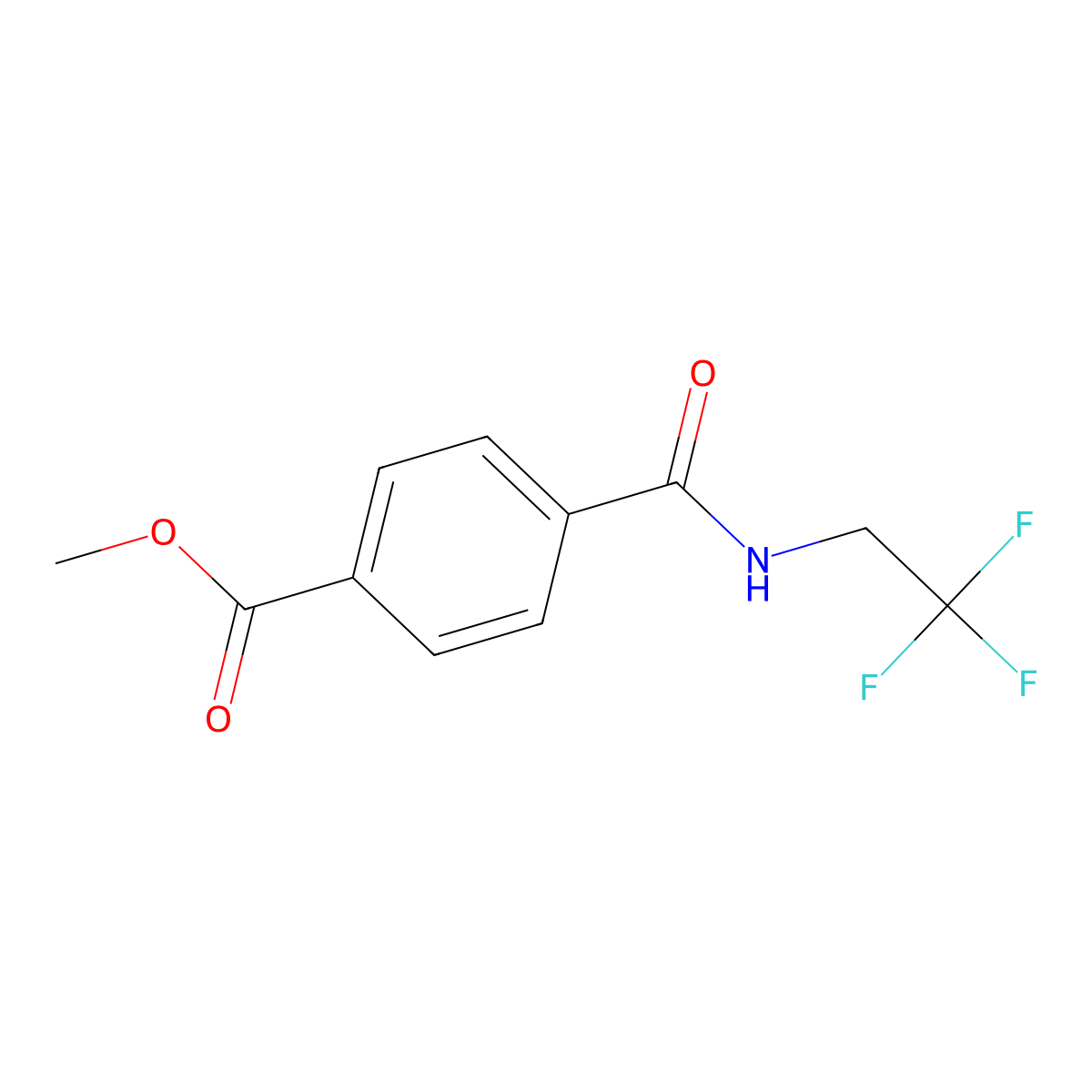 Methyl 4-[(2,2,2-trifluoroethyl)carbamoyl]benzoate molecular structure, CAS 1625826-16-5