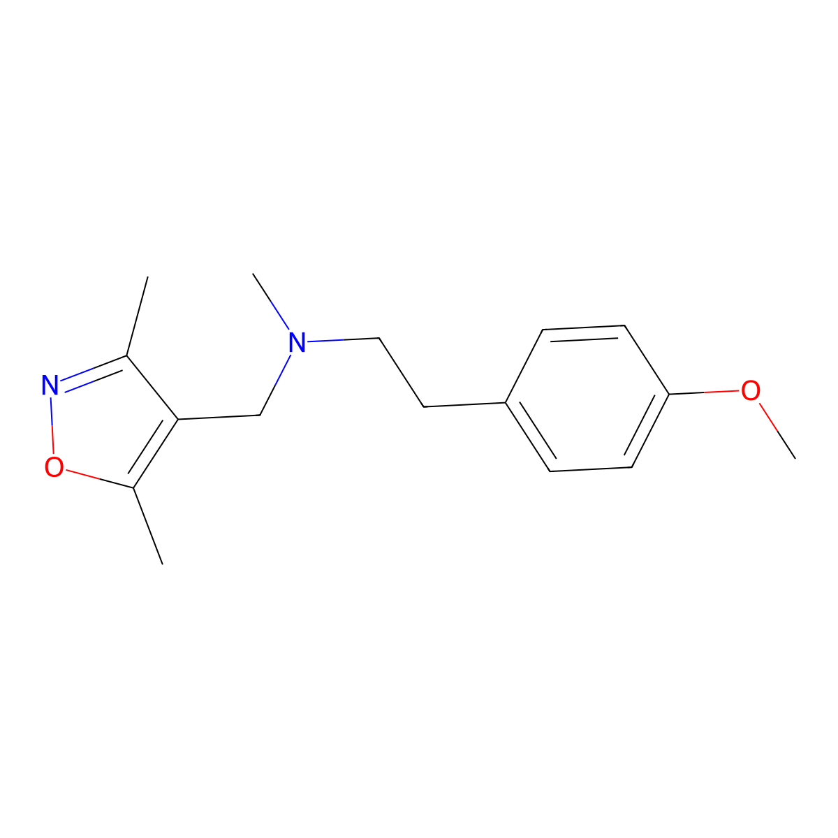 [(3,5-Dimethyl-1,2-oxazol-4-yl)methyl][2-(4-methoxyphenyl)ethyl]methylamine molecular structure, CAS 1625904-71-3