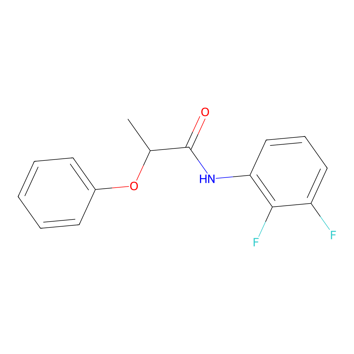 N-(2,3-difluorophenyl)-2-phenoxypropanamide molecular structure, CAS 1625925-08-7