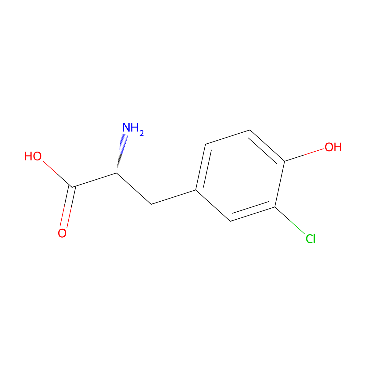 3-Chloro-D-tyrosine molecular structure, CAS 162599-96-4