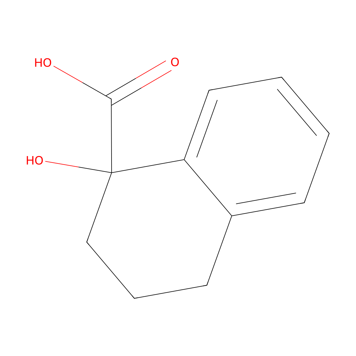 1-Hydroxy-1,2,3,4-tetrahydronaphthalene-1-carboxylic acid molecular structure, CAS 1626-04-6