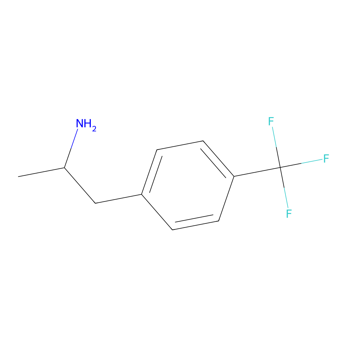 alpha-Methyl-4-(trifluoromethyl)benzeneethanamine molecular structure, CAS 1626-74-0