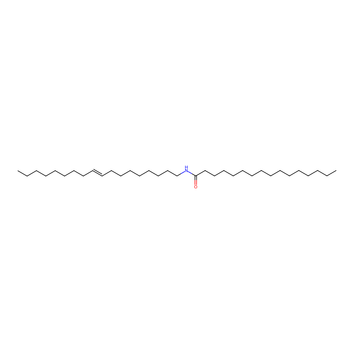 Oleyl palmitamide molecular structure, CAS 16260-09-6