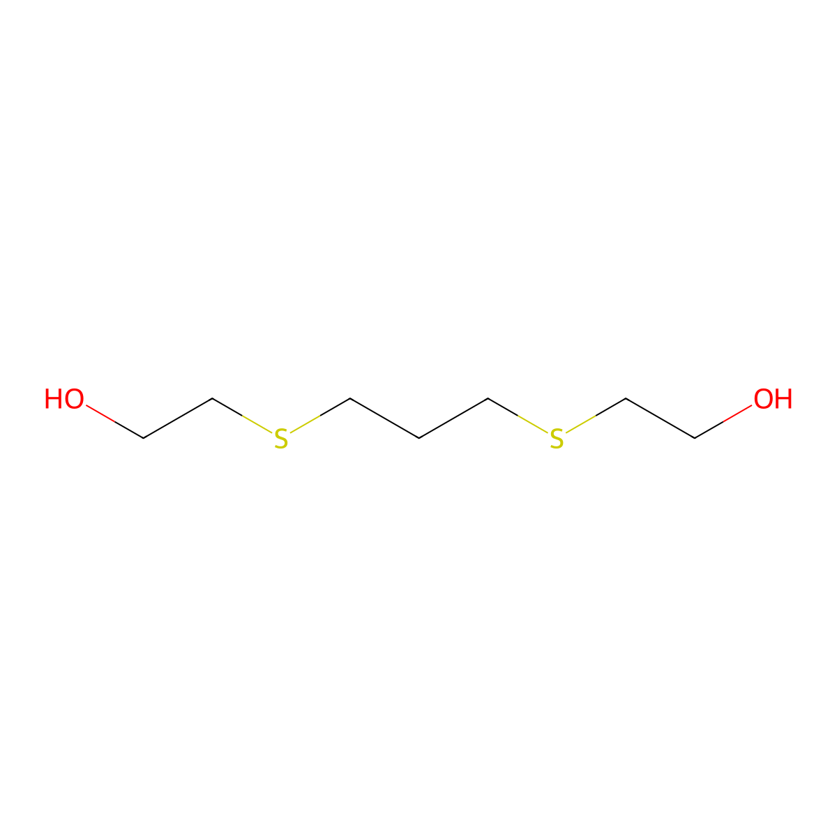 1,3-Bis(2-hydroxyethylthio)propane molecular structure, CAS 16260-48-3