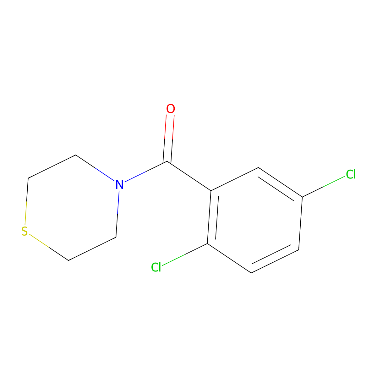 (2,5-Dichlorophenyl)(thiomorpholino)methanone molecular structure, CAS 1626053-48-2