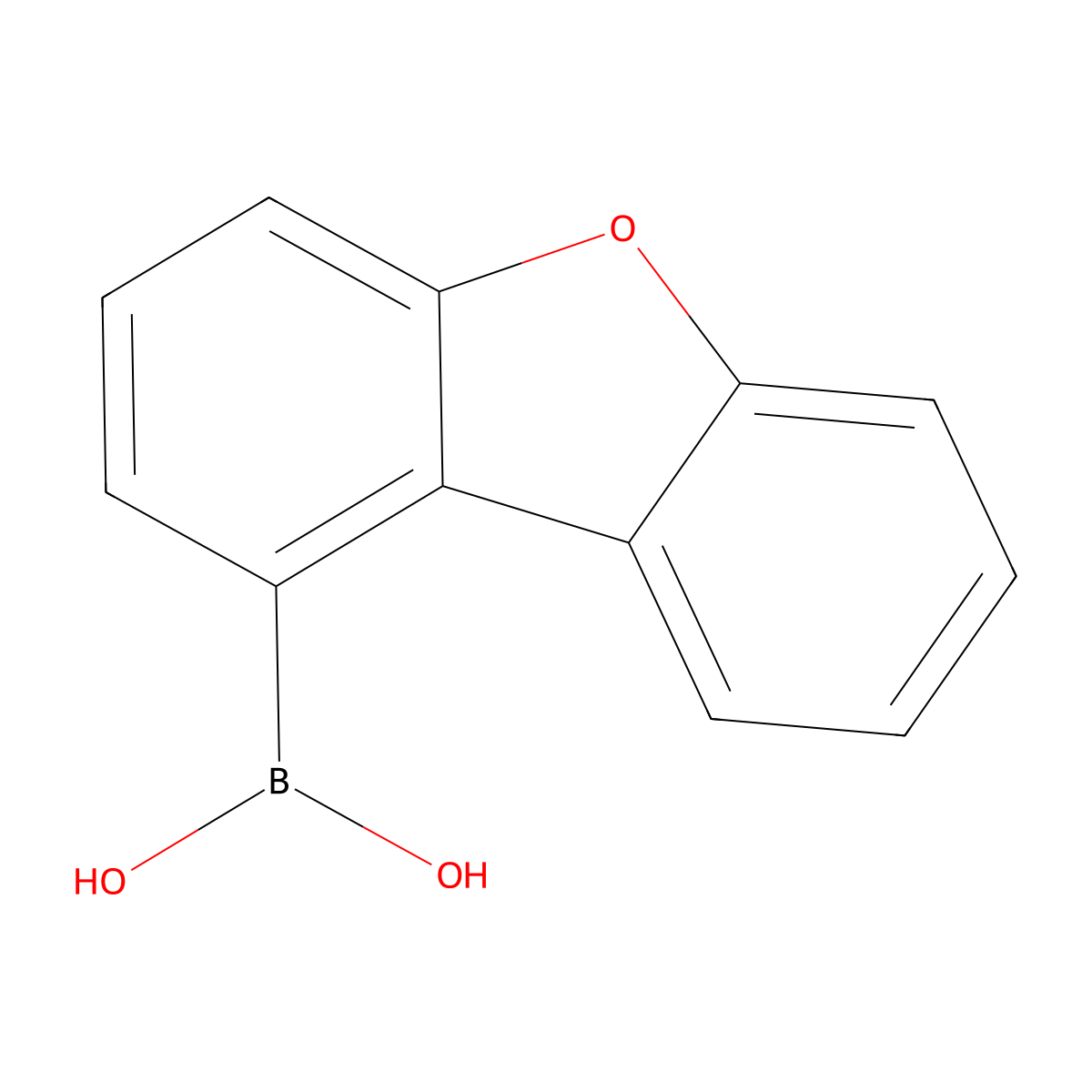 B-1-Dibenzofuranylboronic acid molecular structure, CAS 162607-19-4