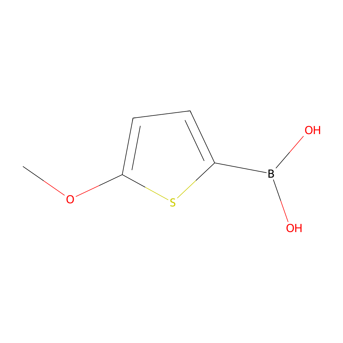 (5-Methoxythiophen-2-yl)boronic acid molecular structure, CAS 162607-21-8