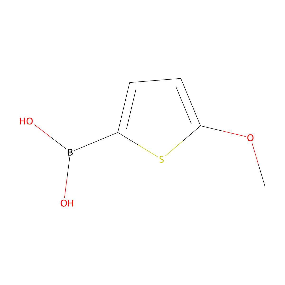 (5-Methoxythiophen-2-yl)boronic acid molecular structure, CAS 162607-21-8