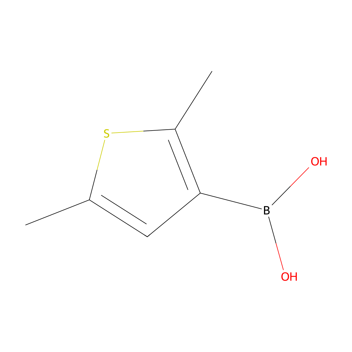 2,5-Dimethylthiophene-3-boronic acid molecular structure, CAS 162607-23-0