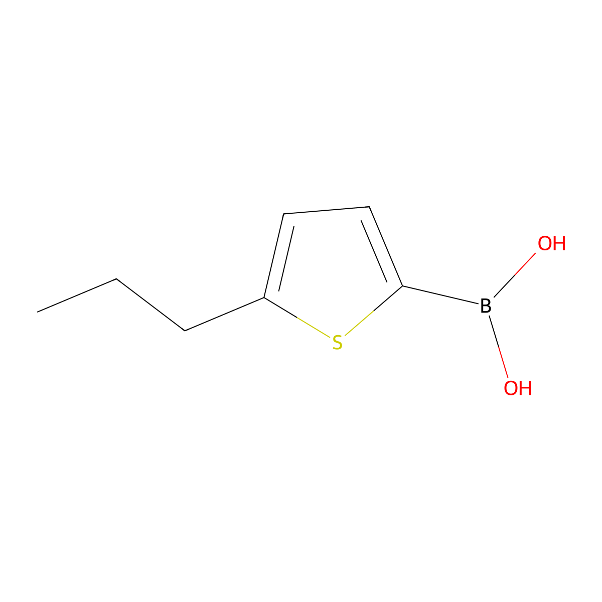 5-Propylthiophene-2-boronic acid molecular structure, CAS 162607-24-1