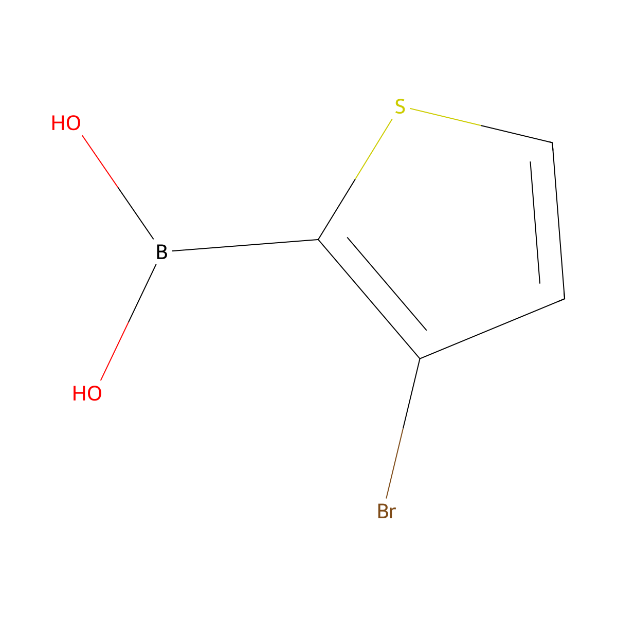 3-Bromothiophene-2-boronic acid molecular structure, CAS 162607-26-3