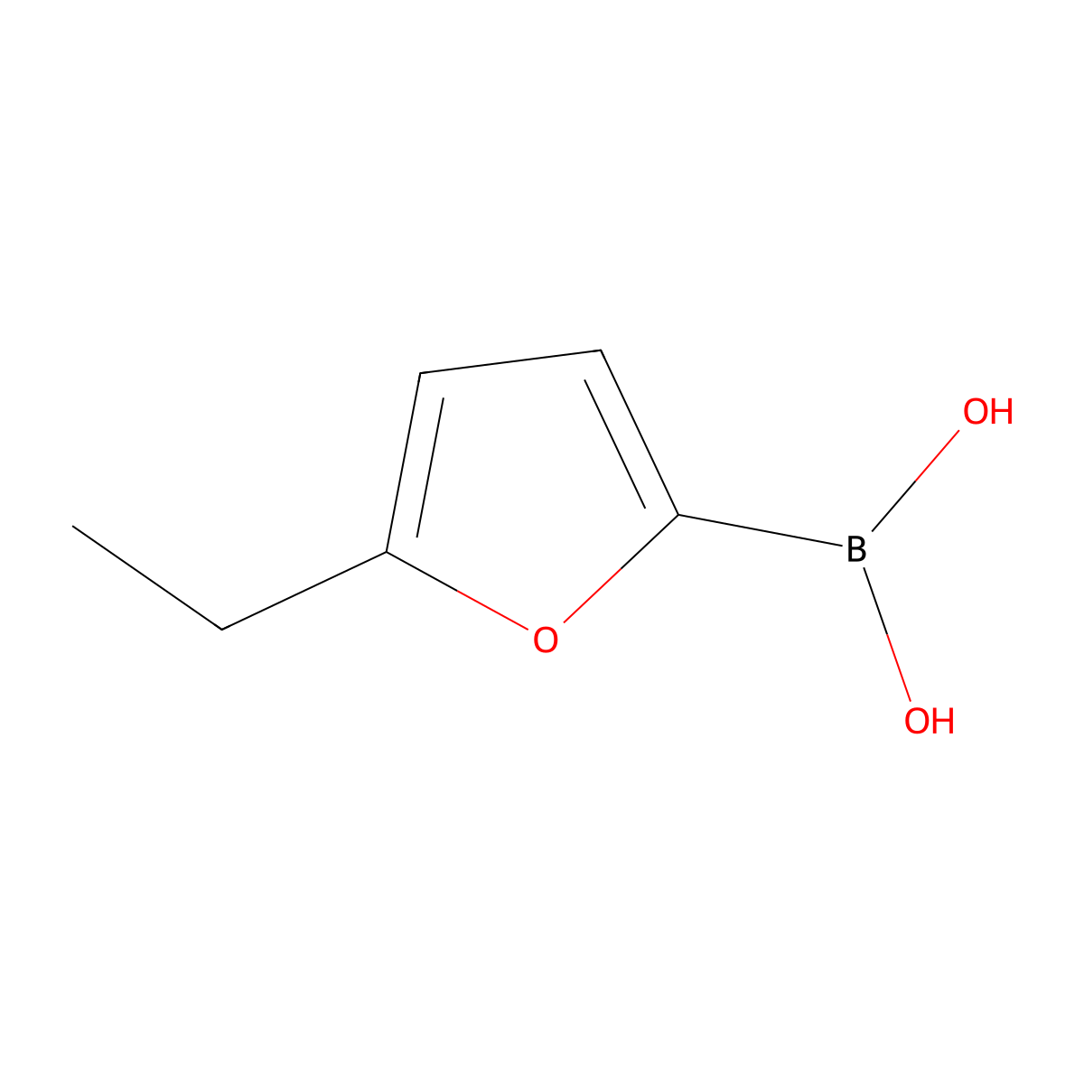 (5-Ethylfuran-2-yl)boronic acid molecular structure, CAS 162607-27-4