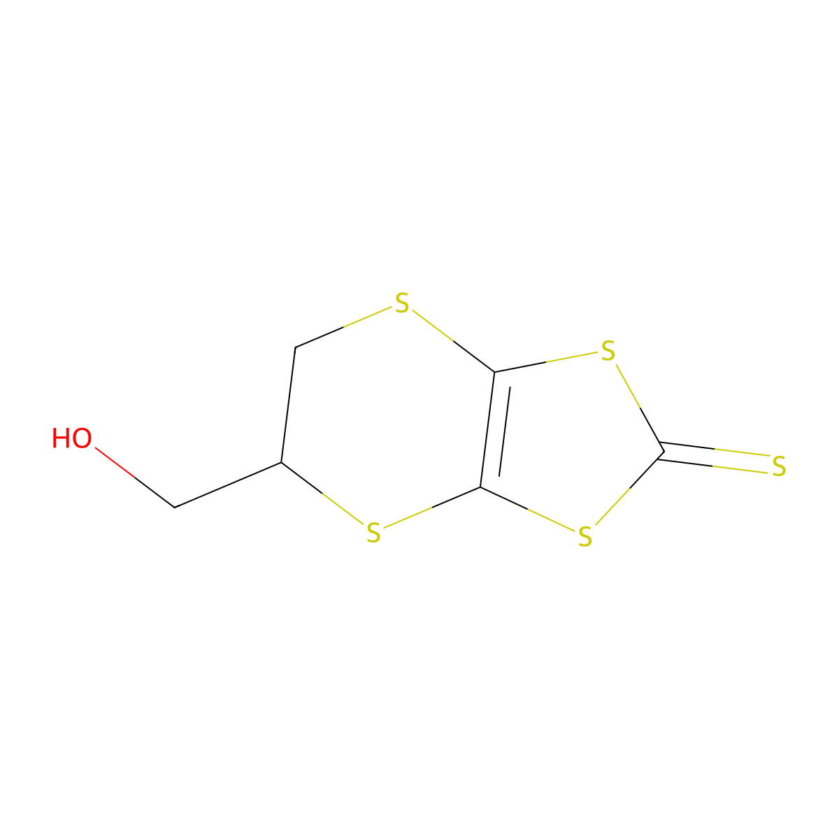 5-(Hydroxymethyl)-5,6-dihydro[1,3]dithiolo[4,5-b][1,4]dithiine-2-thione molecular structure, CAS 162610-46-0