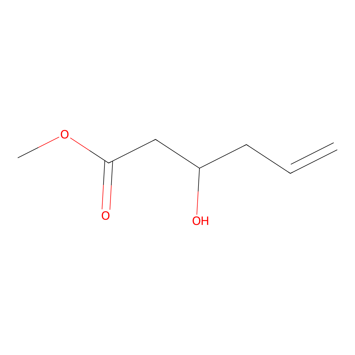Methyl 3-hydroxyhex-5-enoate molecular structure, CAS 162613-57-2